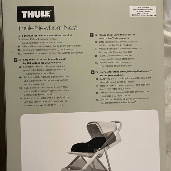 Thule newborn nest - 11200312 - Black - NEW, Unused, in Box - Picture 4 of 4
